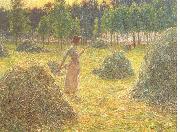 Emile Claus Hay stacks France oil painting artist